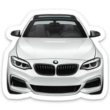 White BMW F22 2 series sticker