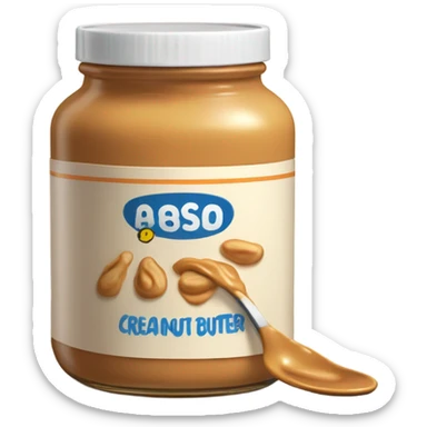 Peanut butter sticker