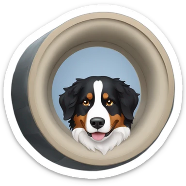bernese mountain dog agility tunnel sticker
