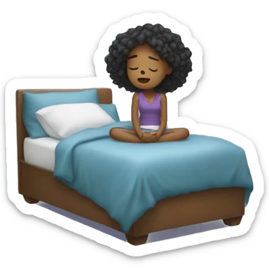 The girl who wake up in the evening without mood sticker