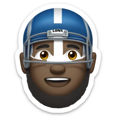 Detroit Lions football sticker