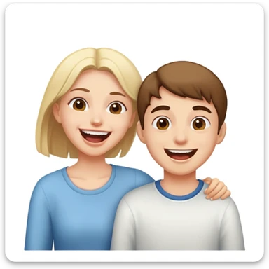 Sister whooping brother  sticker