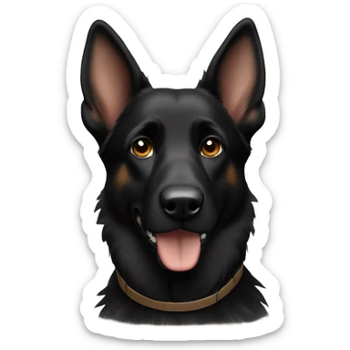 female black german shepherds with brown paws sticker