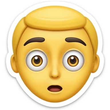 Eyebrows raised emoji sticker