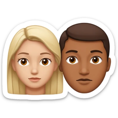 Two people separated  sticker