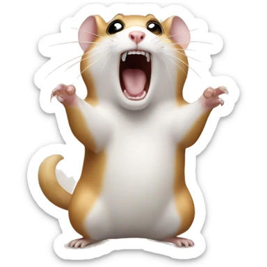 screaming hamster sticker