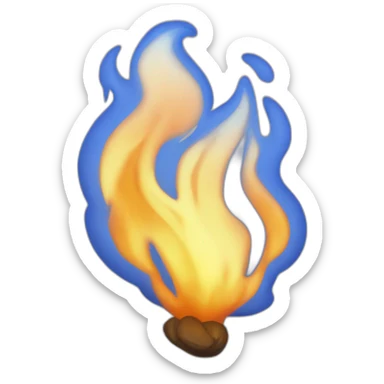 flamme entièrement bleue sticker