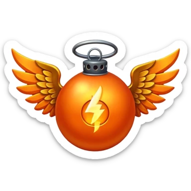  Lit Bomb with wings sticker