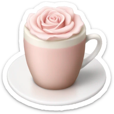 Light Pink Rose latte sticker