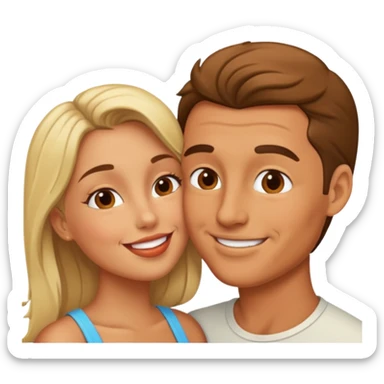 Man and woman kissing  sticker