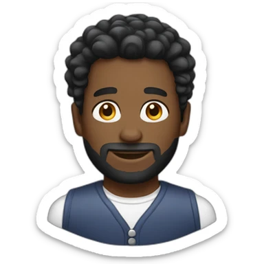 black man haire barber sticker