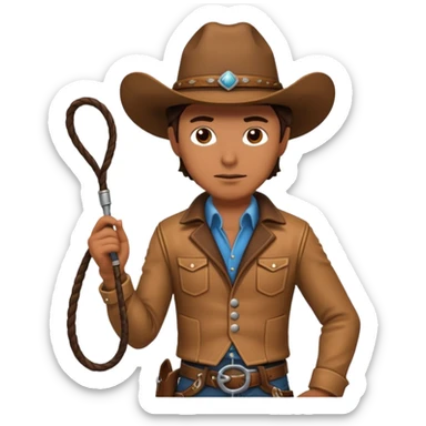 Give this emoji 🤠 a whip sticker