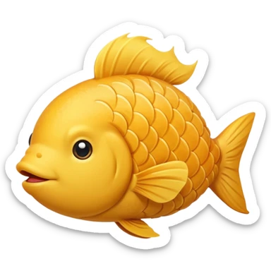 delicous fish-shaped bun like simple emoji for using app with cute bun and 측면에서 바라보는 붕어빵 이미지 sticker