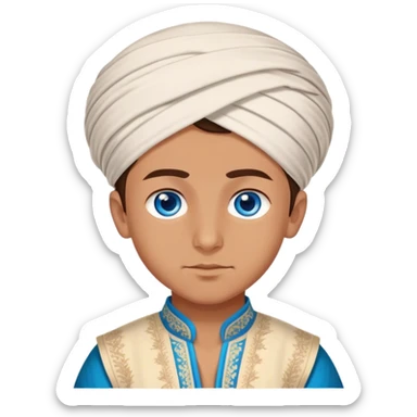Turkish beautiful finish Konya boy blue eyes and Turkish clothes  sticker