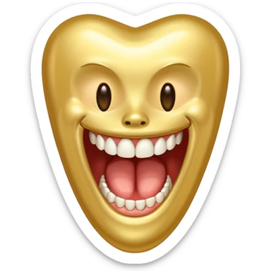 gold tooth without a face on it sticker
