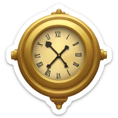 Gold clock sticker