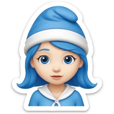 girl smurf  sticker
