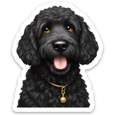  black golden doodle sticker