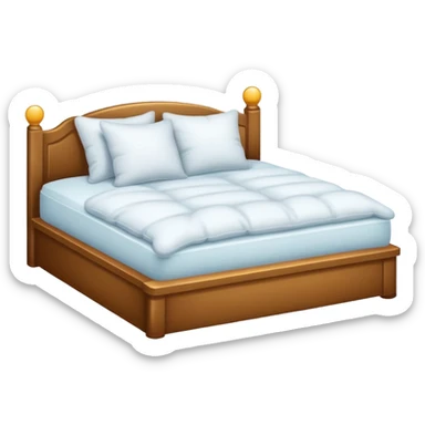 cozy bed with pillow sticker