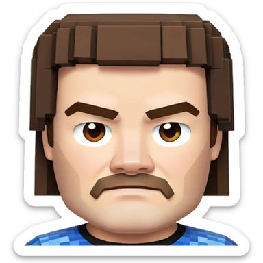 Jack Black as Steve from Minecraft sticker