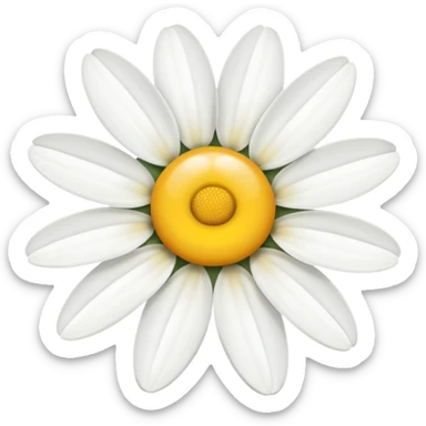 daisy flower missing a petal sticker