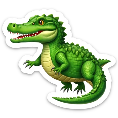 Galloping crocodile sticker