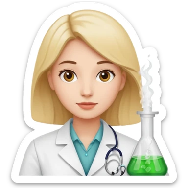 young women pharmacist studying science sticker