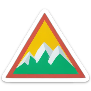 summit flag solid color with a triangle shape sticker