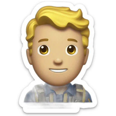 Vault boy fallout 76 bubble head sticker