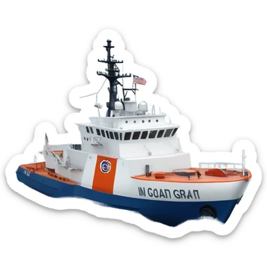 United States coast guard cutter ship  sticker