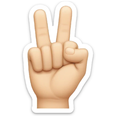 Create an image of with thumb out first finger out. Put two fingers inside and then last finger out. sticker