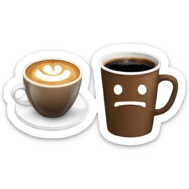 Coffee and a notebook sticker