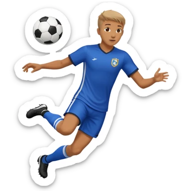 soccer player doing ball tricks sticker