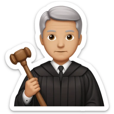 judge with hammer sticker