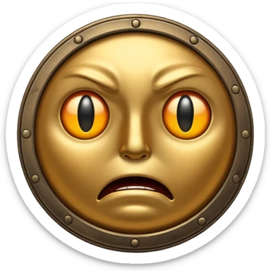 scared thick coin sticker