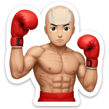 Saitama red hand punch with a boxing glove sticker