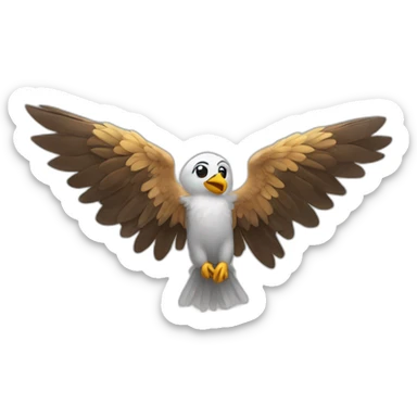 Un caca avec des ailes sticker