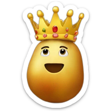 Une patate avec une couronne sticker