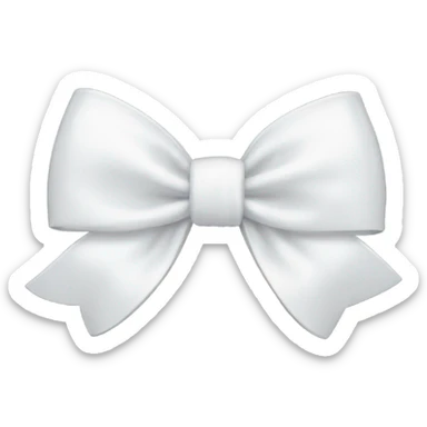 White bow on white bow sticker