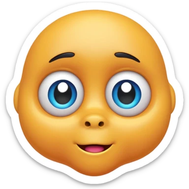 Jake E Boo 3d animated Head looking cool sticker