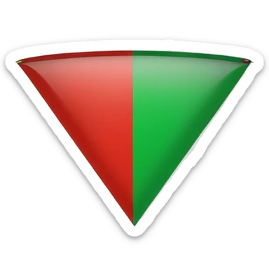 un drapeau tricolore vert, rouge et noir avec un triangle jaune sur la gauche. sticker