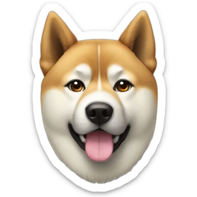 akita inu de face sticker
