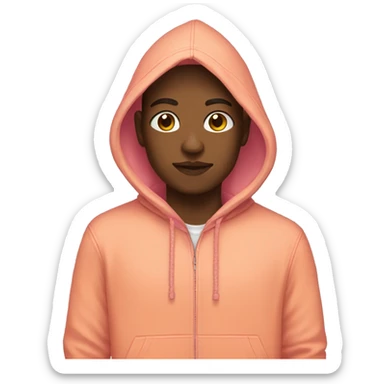 Orange hoodie pink skin sticker