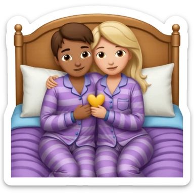 Masculine women spooning in bed sticker