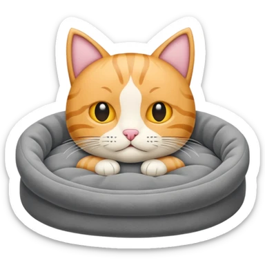 empty cat bed sticker