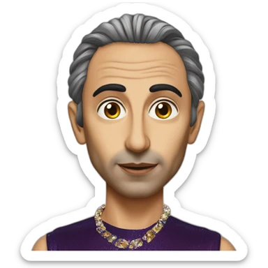 Eric Zemmour maquillé en drag queen sticker