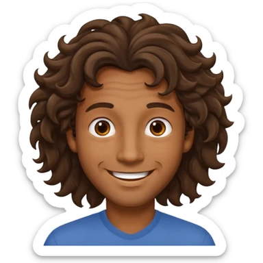 wavy hair mens image sticker