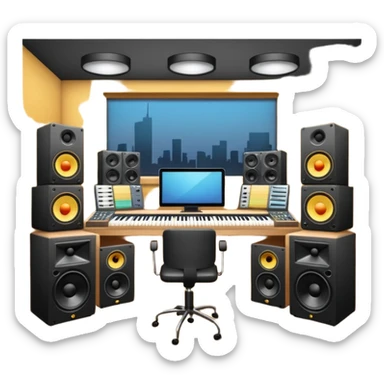 music studio sticker