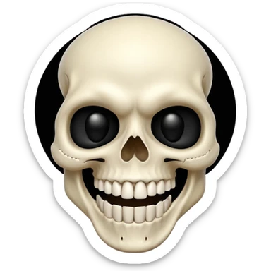 Skull laughing funny sticker