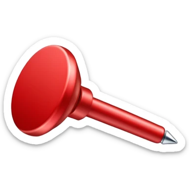 red push pin sticker
